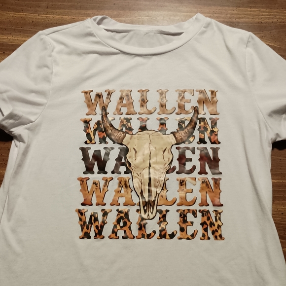 MORGAN WALLEN T-SHIRT - Medium // Country Music Band Tee Shirt Cattle Skull - Picture 4 of 6